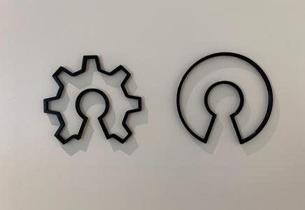 Open source hardware & software 2d logo