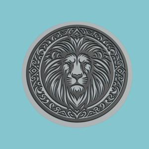 Lion Medallion Lion 3d Print Model