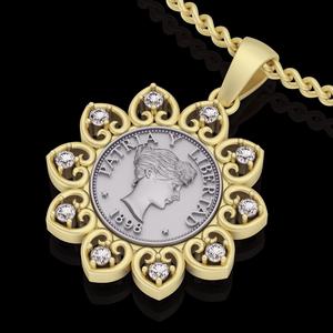 Anniversary of souvenier coin pendant