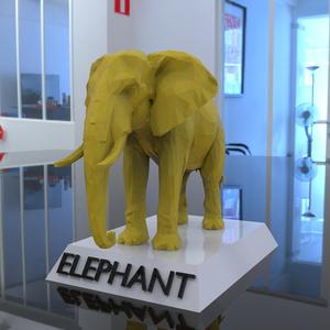 Elephant Low Poly 3d Printing