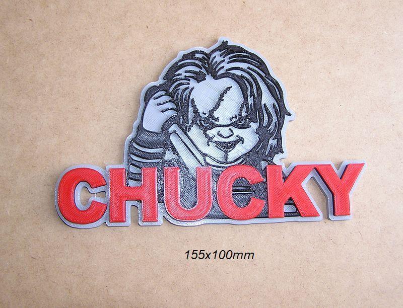 Chucky the diabolical doll from the horror and thriller movie