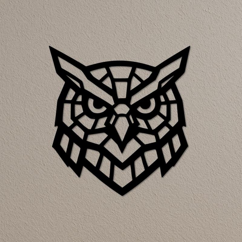 Cyber Owl XL Wall Art – 3D Printable Decor