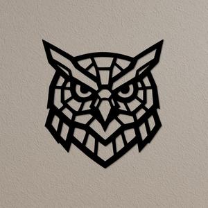 Cyber Owl XL Wall Art – 3D Printable Decor