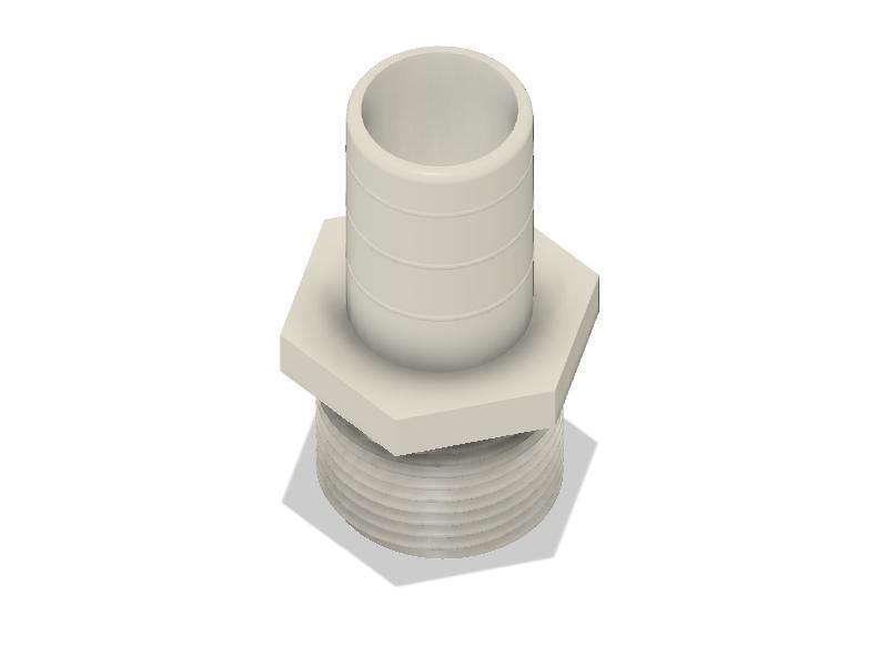 1" BSP to 25mm Hose tail (pond)