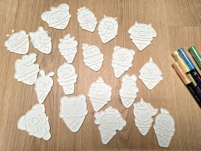 Cute Animal Icecream Coloring Craft Set