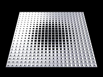 Perforated panel with parametric pattern 25O26