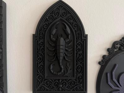 Gothic Scorpion Frame Cathedral Wall Decor Ornate 