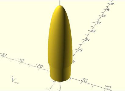 Parametric model rocket nose cone