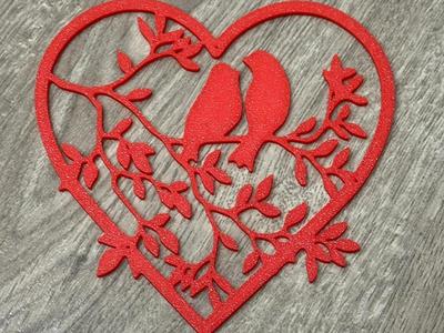 Valentine's Day with birds on tree