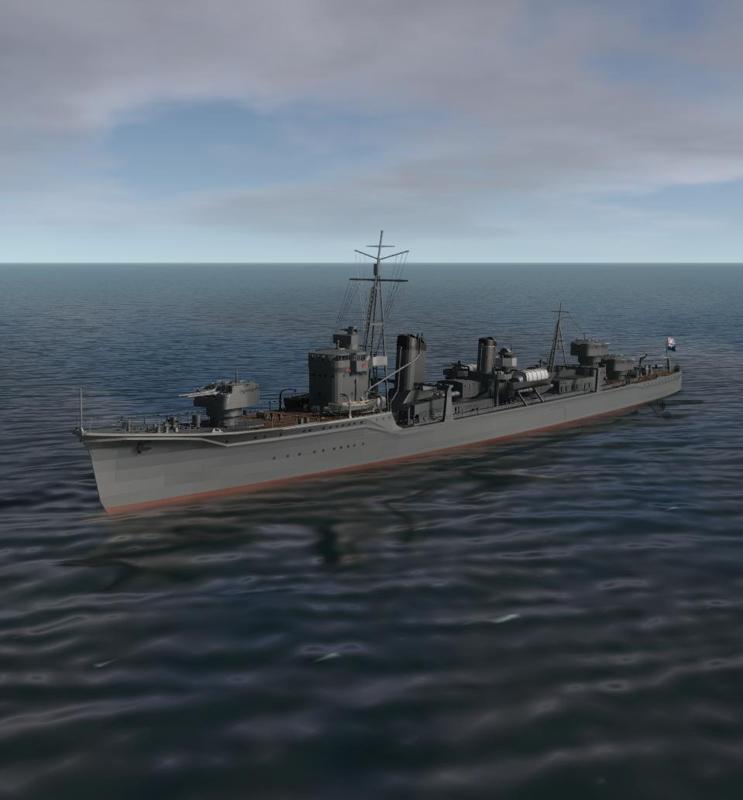 Japanese Destroyer Kagerō 3D model
