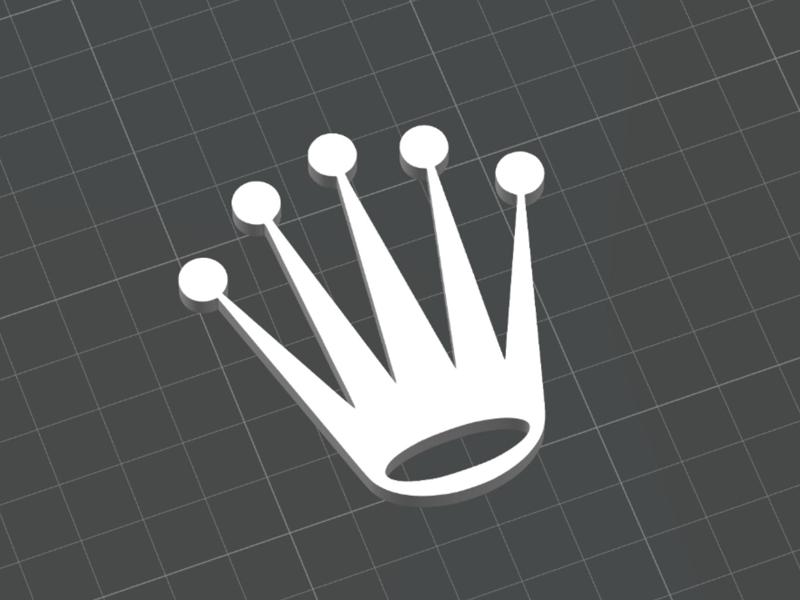 Rolex Watch Logo 3D Printed