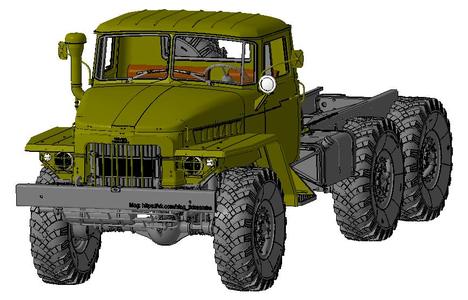 Chassis of Ural-375E 1964-1966