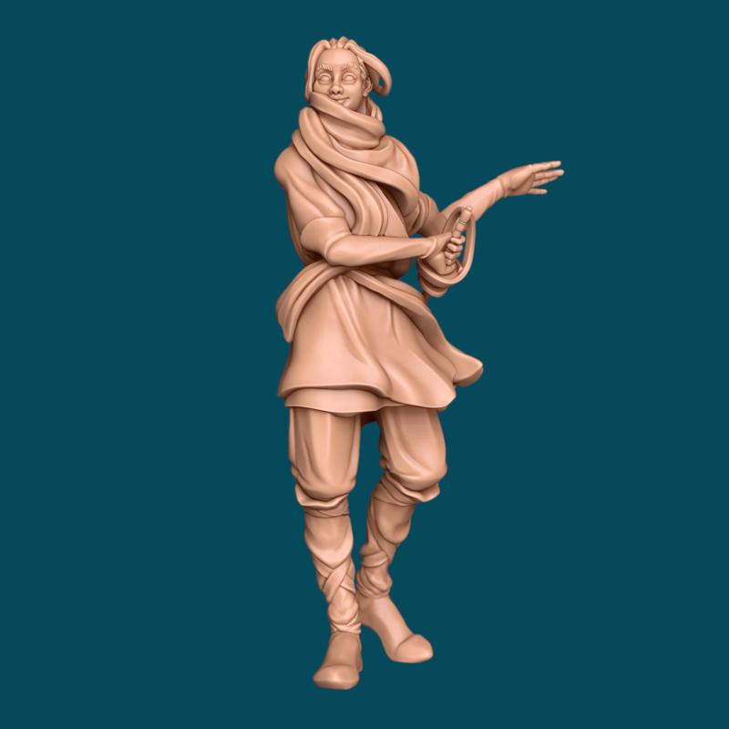 Tiel, a rapier wielder - dnd miniature [pre supported]