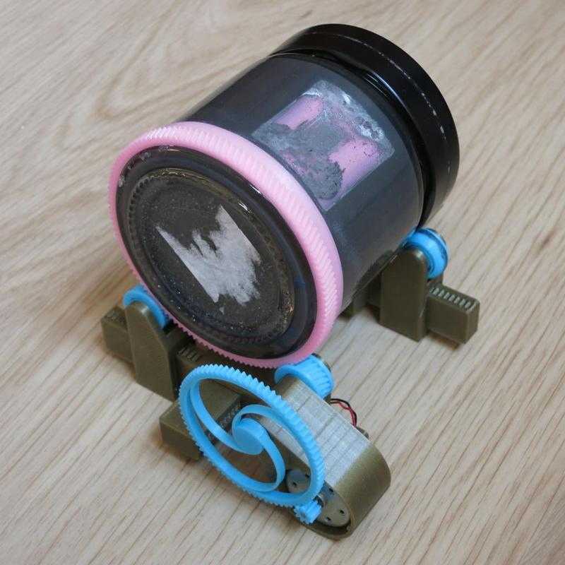 Mostly printed adjustable rotary tumbler