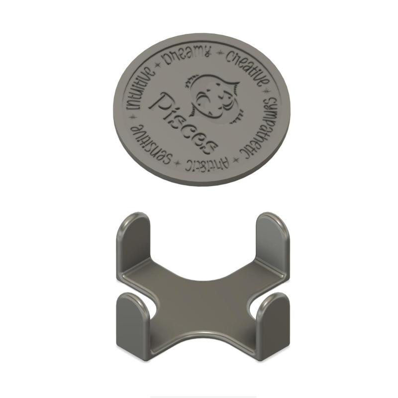 Pisces Zodiac Coaster w/Holder (holds 6)