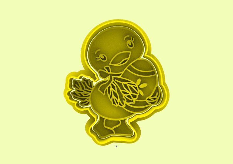 EASTER DUCK CUTTER AND STAMP