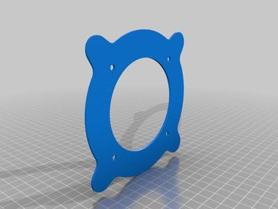 Thinner reducer 120mm to 80mm fan for the Electronics Box MKII