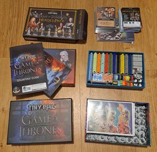 Tiny Epic Game of Thrones Insert - Expansions + Sleeved