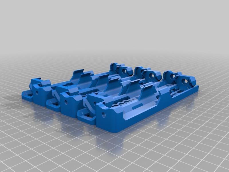 High current 18650 holders with integrated spring - REMIX: 4s - 12s Version