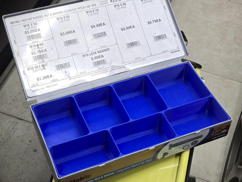 Hillman hardware organizer ACE nut bolt storage