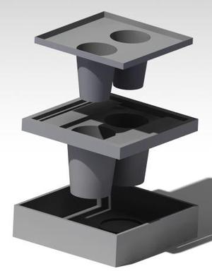 3d printable Jello 90mm tall shot/fruit glass mold 