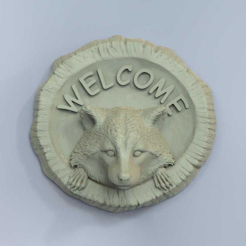 3D model STL Raccoon sculpture Set 1