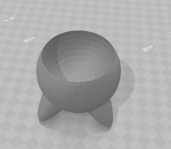 Simple footed planter