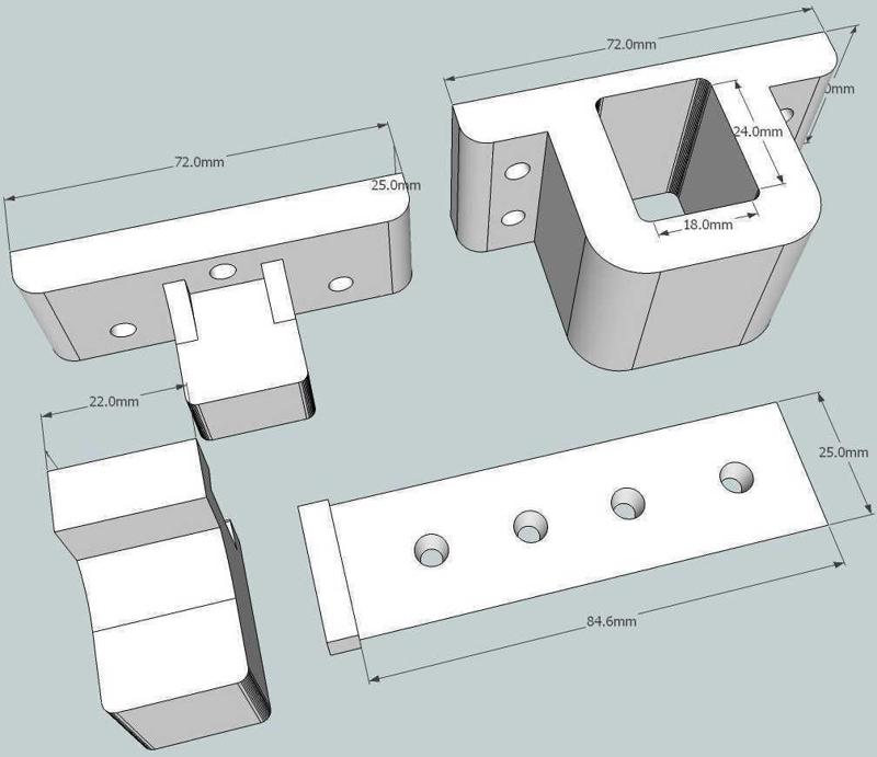Pieces parts for a Slide bolt