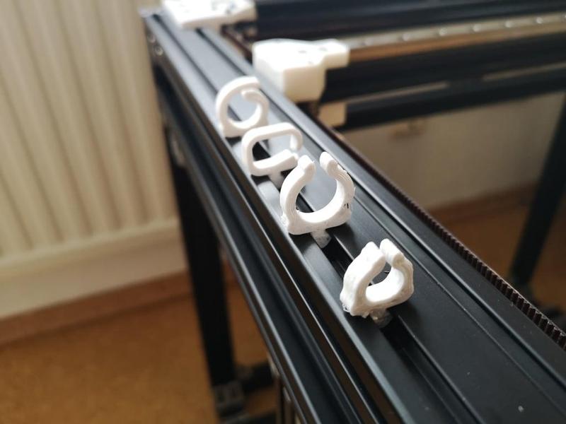 cable holders for 2020 extrusions (snap in)