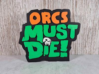 3D orcs must die Logo – Customize Your Gaming Area