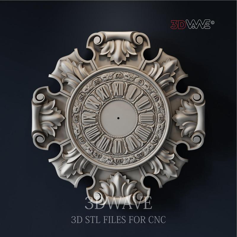 WALL CLOCK 3d stl files for CNC