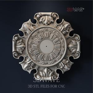WALL CLOCK 3d stl files for CNC