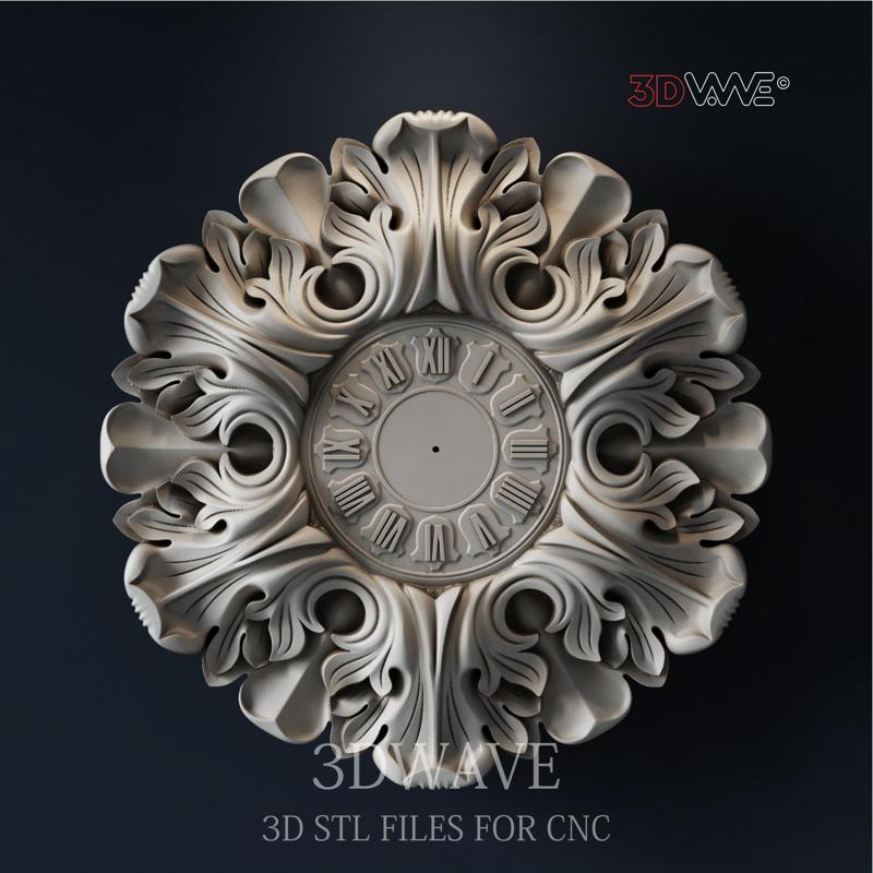 WALL CLOCK 3d stl files for CNC