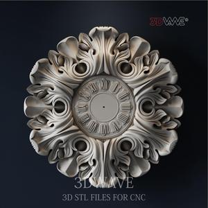 WALL CLOCK 3d stl files for CNC