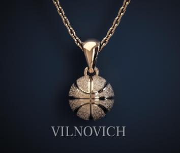 A PENDANT IN THE FORM OF A BASKETBALL