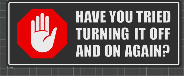 Turn It Off And On Again Wall Art