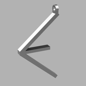 Letter E Greek Style Necklace Amulet