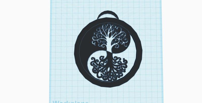 Tree of Life in Ying Yang symbol