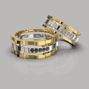 Printable jewelry mechanical WEDDING ring STL