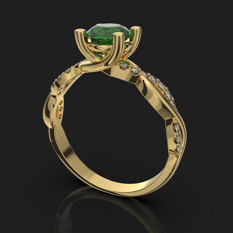 Engagement SOL ring 1ct 3D file for printing