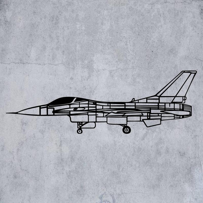 F-16 FIGHTING FALCON #3 | 2D WALL ART