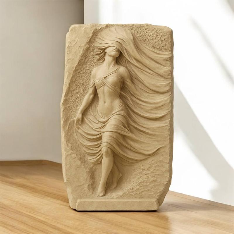 Ethereal Flowing Woman 3D Wall Art