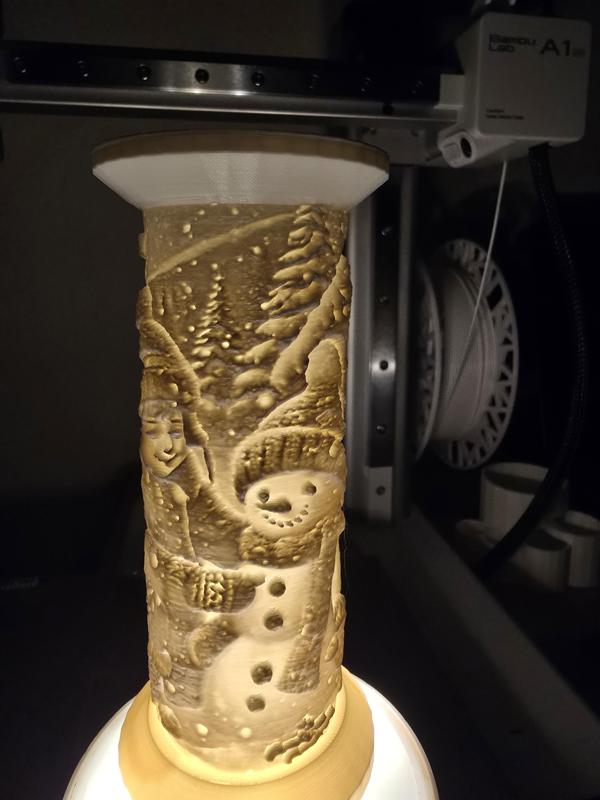 lithopane snowman