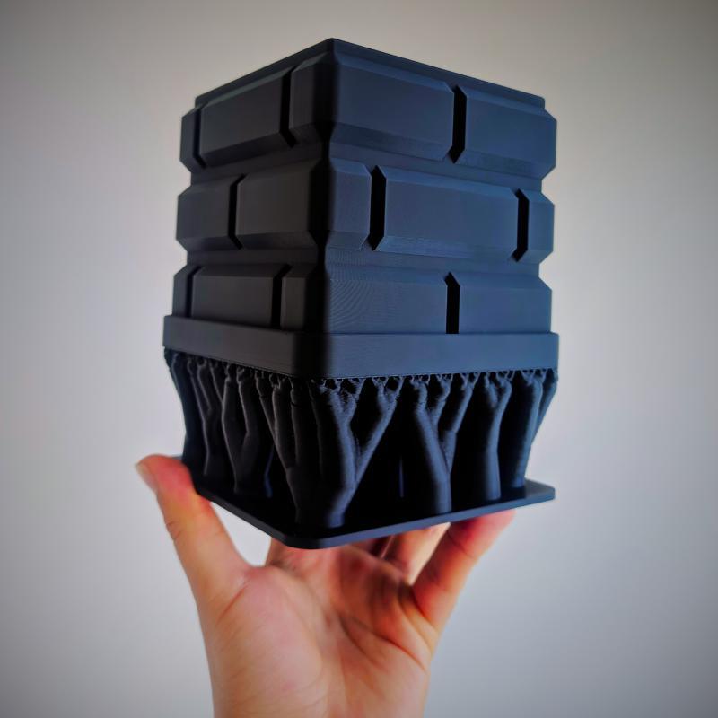 🌱 Brick Shaped Pot with Root Base 🪴