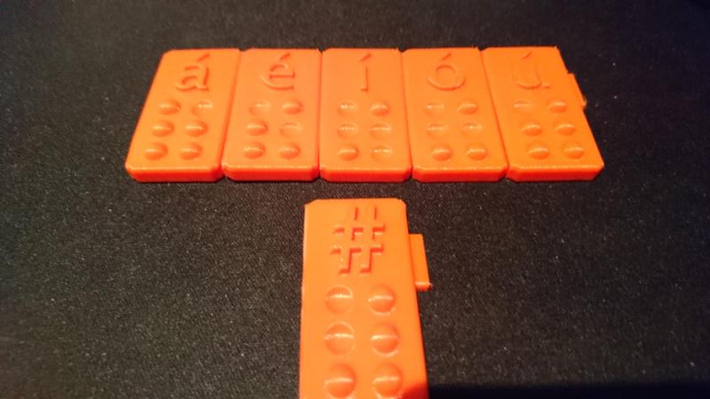 Vocales con tilde - Braille + #