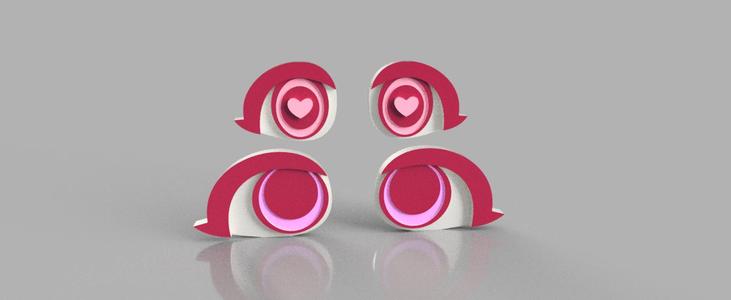 Ojos Kawaii decorativos