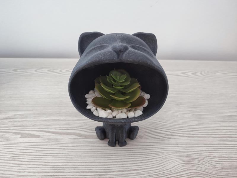 Cat flower pot with big head - Decoration - Planters and flowerpots