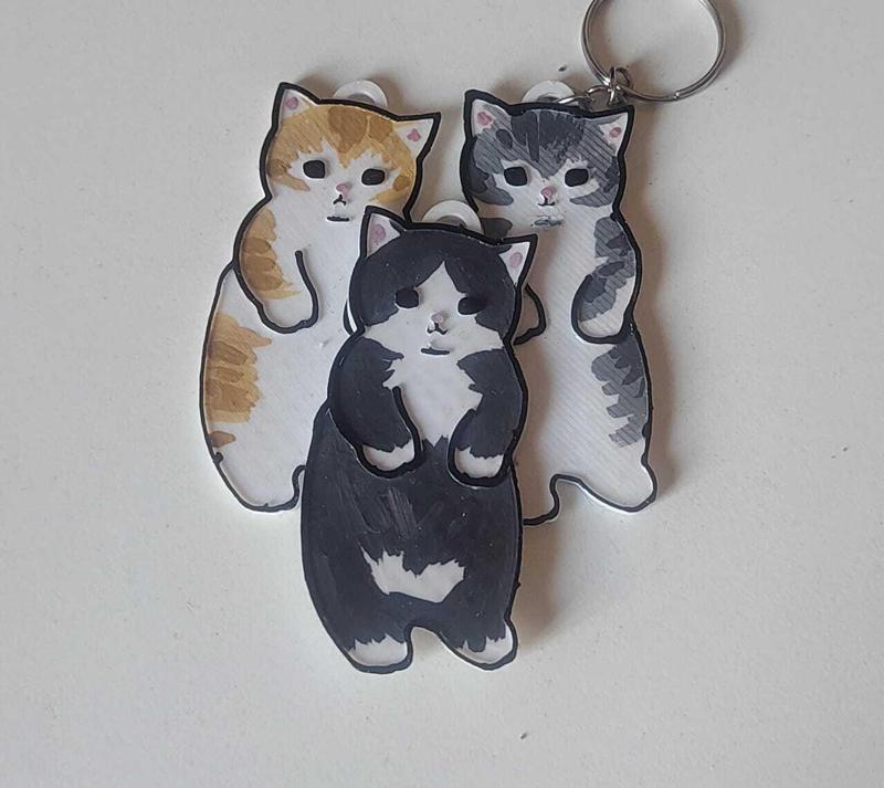 Mofusand Kitty Key Ring