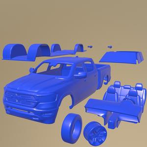 Dodge Ram Laramie 2019 PRINTABLE CAR IN SEPARATE PARTS