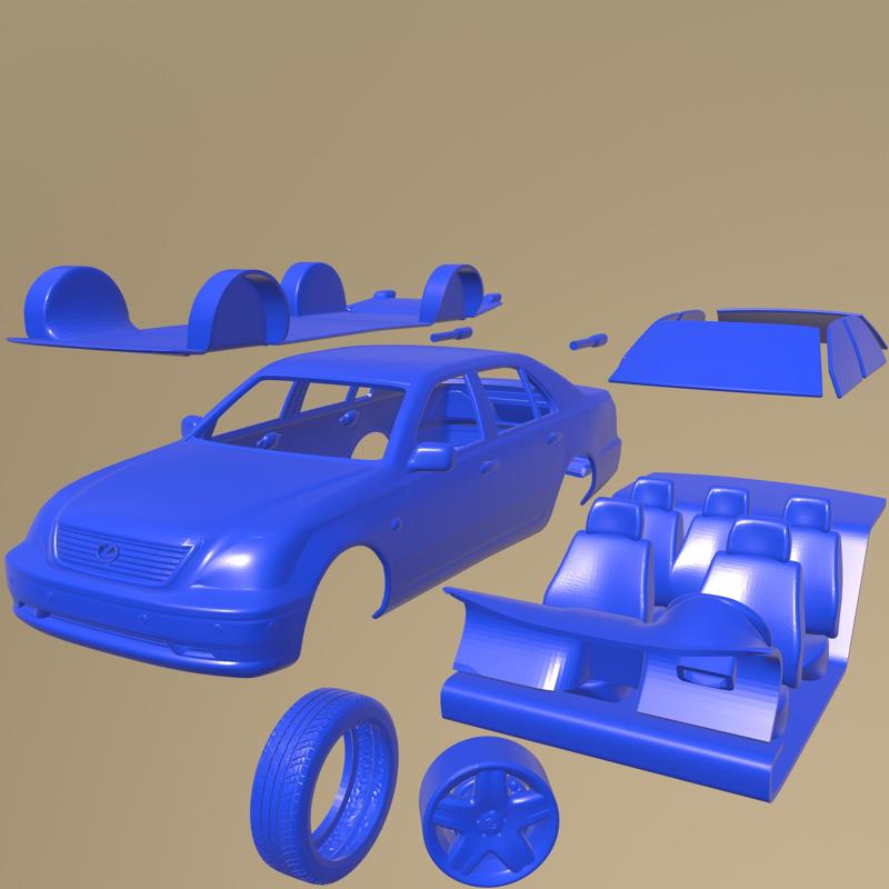 Lexus LS XF30 2003 PRINTABLE CAR IN SEPARATE PARTS